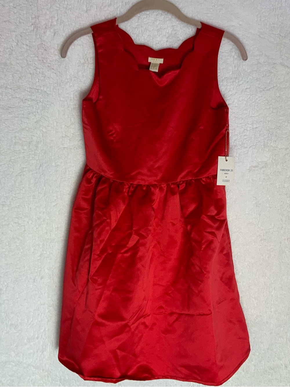 New Forever 21 Girls red Satin Christmas, Holiday Dress